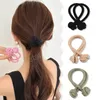 New Fashion Large Knot Ball Hair Rope Tie Black Pink Rubber Bands Kids Cute Simple Hairbands Accessori per capelli per studenti durevoli