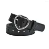 Belts Adjustable Vintage Metal Buckle Children Unisex Heart Waistband Leather Belt Width Accessories