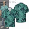 Mens Casual Shirts New Shirt Game Character Samma stil Kort ärm kubansk överdimensionerad Hawaiian 3D -tryck Summer Semester L230721