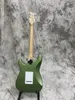 مخصص John Mayer Sliver Sky Tungsten Metallic Green Electric Guitar Style Style Neck ، لوحة رقبة سوداء ، نصيح طائر اللؤلؤ الأبيض ، جسر اهتزاز