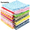 Tessuto e cucito Teramila 50 pezzi / pacco 20 * 25 cm Tessuto di cotone per cucito Fascino Artigianato Patchwork Panno Quilting Needelwork Tilda No Repeat Design 230721