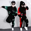 Sets/Suits Sets Suits Children Tracksuit Hooded Green Hoodie Two Piece Street Dance Sports Outfits For Boys Girls Vetement Garcon 4 6 8 10 12 14 Yrs 230113 Z230721