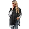 Dames Truien Witbuy Halfhoge Kraag Gebreide Trui Lange Mouw Zwart Patchwork Streep Trui Vrouw Winter Vrouwelijke Kleding