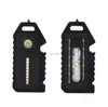 Portable keychain light mini lanterns USB charging emergency camping lamp tool with whistle bottle opener window broken hammer multifunction COB repair work light