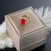 Zirkonia Exquisiter Bling Ring für Frauen Mädchen Liebhaber Edelstahl vergoldet Luxus Großhandel Hochzeit Schmuck Geschenk