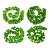 Dekorative Blumen 200 cm künstliche Pflanzen Creeper grüne Seide Efeublatt Girlande Wandbehang Rebe Rattanblätter Home Hochzeit Party Dekoration