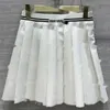 Vestito pieghettato da donna sexy Minigonna corta bianca Estate Gonne affascinanti in stile street