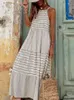 Basic Casual Dresse S Fashion Retro Loose Print Sling Dress Summer Bohemia Style Beach Seaside Maxi Elegant Chic Mönster Long 230720