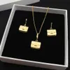 Designer Necklace Set Earrings For Women Luxurys Designers Gold Necklace Pendant Earring Fashion Jewerly Gift With Charm D2202181Z159e