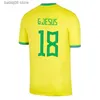 22 23 Jersey de futebol masculino do Brasil L. Paqueta Neres P. Coutinho Firmino G. Jesus Marcelo Pelé fora Treinamento Vestir Dark Bright Edition Camisetas de futebol uniformes T230720