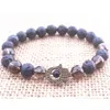 MG0759 Hamsa Lava Stone Smoky Quartz Bracelet Bracelet Fatima Ручный браслет духовный исцеление корень чакра запястье мала йога ювелирные изделия 289w