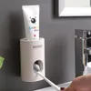 ECOCO Dispenser automatico di dentifricio Porta spazzolino antipolvere Paglia di grano Spremiagrumi a parete per bagno212t