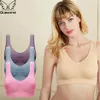 Queenral 3PCS / lot Plus Size BHs für Frauen Nahtloser BH mit Pads Große Größe 5XL 6XL Bralette Push Up Büstenhalter Weste Wireless BH 201276P