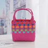 Vävd vegetabilisk korgväska Summer Designer Bag Women Mini Rainbow Bag axelväska Lady Luxury Hadbags Clutch Bag Shopping Beach Bag väska Purse Casual