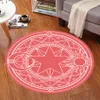 Anime Sakura Cardcaptor Kinomoto Sakura decoración de estilo redondo alfombras esponjosas antideslizantes área peluda hogar dormitorio alfombra piso Mat239r