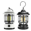 portable camping Lanterns Vintage Dimmable USB Rechargerable 18650 battery LED bulb lamp light Outdoor Night market hanging Emergency lantern