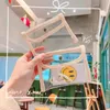 Kartenhalter Mini Tragbare Aufbewahrungstasche Zubehör Kleine Dinge Brieftasche Ins Japanisch Koreanisch Niedlich Snap Einfache Transparente PVC Münzgeldbörse