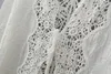 Hollow Out White Lace Blouse Kimono Zomer 2019 Katoen Losse Vrouw Shirt Mode Half Mouw Kimono Vest Blouses Vrouwen