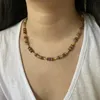 Chaînes faites à la main pierre naturelle gris Labradorite perles rouges collier pour femmes vacances d'été bijoux Design Unique goutte