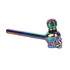 Colorful More Style Pyrex Thick Glass Pipes Portable Removable Dry Herb Tobacco Spoon Metal Filter Screen Bowl Smoking Bong Holder Innovative Hand Tube