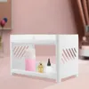 Förvaringslådor Back Badrumshållare Kawaii Folding Shelf Desk toalettartikel Organisator Plasttillbehör Student Desktop