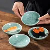 Herb Spice Tools 4 PCS Sauce Seasoning Dish Gravy Boats Small Bowl Porcelain Dinnerware Tableware Lilies Decor Dishwasher and Microwave Safe 230720