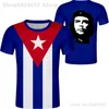 Męskie koszulki Kuba T Shirt DIY DARMOWE CELDA MAD MAD NUMER T-Shirt Nation Flagi hiszpańskie country cu ernesto guevara print po cuban uncja 230720