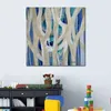 Samtida bylandskap Seaside Cove Reflections Handgjorda Abstract Canvas Art for Hotel Lobby Wall