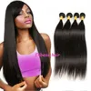 ELIBESS Hair-Whole Brazilian Virgin Human Hair Bundles 50g piece 4 Bundles 10''-26'' Straight Wave225A