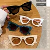 Okulary przeciwsłoneczne vintage moda kocie oko seksowne kobiety kobiety dla mężczyzn designerskie okulary przeciwsłoneczne trend Big Rame Shades Uv400