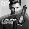 Clippers Trimmers Kemei 2604 100240v Cortadora de cabello eléctrica Potente recargable Barbero Cortadora de cabello inalámbrica Ajustable para hombres Corte de pelo hine x0728