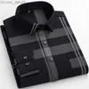 Мужские свитера плюс размером 6xl 5xl Мужская повседневная эластичная рубашка с длинным рукавом мягкая формальная мода Тонкая высококачественная деловая рубашка Z230721