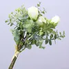 Fiori decorativi Piante artificiali Fiore di simulazione Piccolo bouquet di rose Gypsophila Matrimonio Mano Decorazione domestica