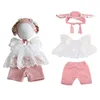 Herinneringen 3 stks/set Zoete Baby Hoed Tops Broek Kleding geboren Kids Pography Props Outfits Zuigelingen Baden Cadeaus voor Baby Meisjes 230720