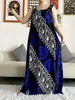 Ethnic Clothing Women Cotton Summer Sleeveless Dress With Scarfs Under Dress African Dashiki Maxi Lady Robe Loose Kaftan Vestidos 230720