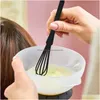 Baking Moulds New Drink Whisk Mixer Egg Beater Sile Beaters Kitchen Tools Hand Cooking Foamer Wisk Cook Blender Drop Delivery Home G Dhuji