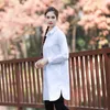 Camicia lunga donna 2019 autunno manica lunga colletto rovesciato top con tasca camicetta donna basic grande taglie forti bianco