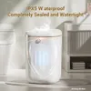 Avfallsfack 18L Automatisk sensor Trash Can med UV -ljus laddningsbar smart soptunna för badrums toalettavfall med lock hem 230721