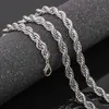 ed Rope Chain Classic Mens Jewelry 18k White Gold Filled Hip Hop Fashion Necklace Jewelry 24 Inches225j