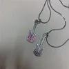 Ras du cou Y2k accessoires Egirl guitare pendentif collier pour femmes Niche Harajuku doux Cool Mini Instrument de musique bijoux