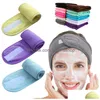 Headbands Adjustable Wide Hairband Yoga Spa Bath Shower Makeup Wash Face Cosmetic Headband For Women Ladies Make Up Accessories 10 C Dhts6