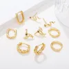 Hoop Earrings Vintage Real Gold Plated Ear Hoops For Women High Quality Simple Round Banquet Jewelry NATASHA