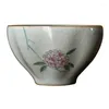 Koppar tefat handmålade hortensia mini te cup crockery ceramic tekopp sätter kinesiska 75 ml