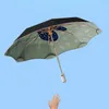 Parapluies Soleil Parapluie Crème Solaire Protection UV Dame Entièrement Automatique Anti Rebond Coin Arrondi Créatif Rétro Style Ancien
