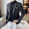 Męskie garnitury swobodne garnitury Blazer dla mężczyzn Wedding Blue Slim Fit Oversione Single Bleast Blazery Eleganckie luksusowe płaszcze koreańskie