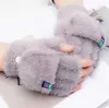 Ciepłe zimowe pluszowe kaszmirowe rękawiczki rozciągają wełniane dzianinowe rękawiczki luksusowe rękawiczki