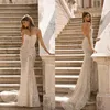 Berta Glitter Mermaid Wedding Dresses Spaghetti Lace Aptiqued Speicins Beaded Backless Illusion Bridal GownsカスタムメイドVestidos 284x
