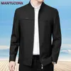 Herrenjacken MANTLCONX Neueste Solide Business Herrenjacke Männlich Slim Fit Oberbekleidung Herren Zip Up Jacke Herren Frühling Dünne Jacke Herrenbekleidung L230721