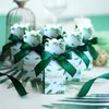 Prezent na zielone papierowe pudełka na prezent torbę na prezent pudełko na prezent ślubny Baby Shower Favours Przyjęcie urodzinowe Świąteczne zapasy ślubne dekoracja 230720