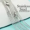 50 Pcs x Stainless Steel Necklace Chain NeoVogue 16 18 20 22 24 30 Inch Oval Link Cable Necklace Bulk Whole for Women & Men Y2804